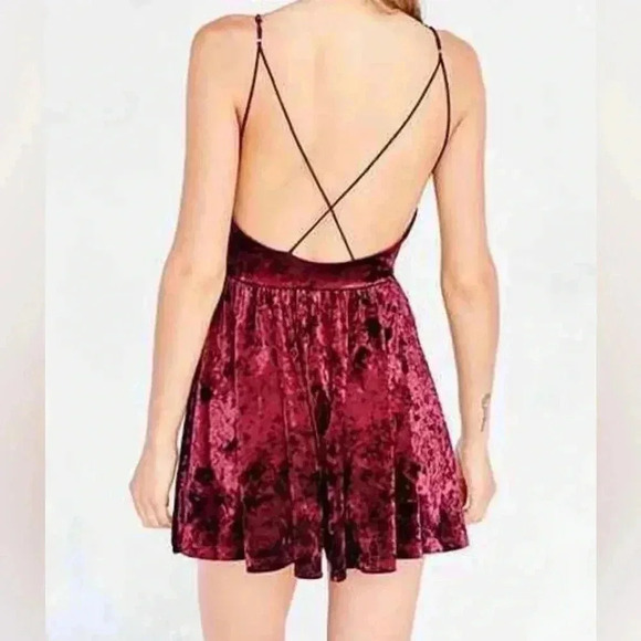 Urban Outfitters-Silence and Noise Crushed Velvet Romper - Picture 10 of 11